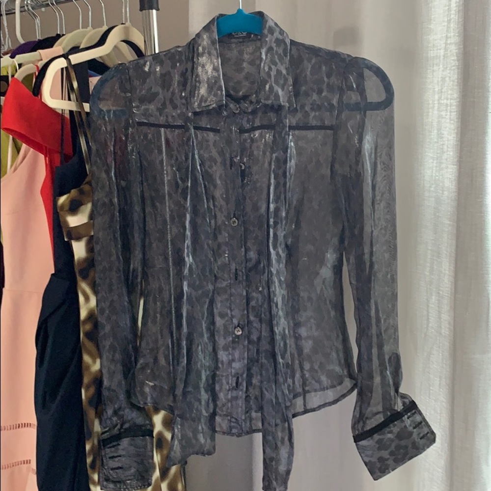 NWOT_D&G DOLCE & GABBANA SHEER SILK BLOUSE